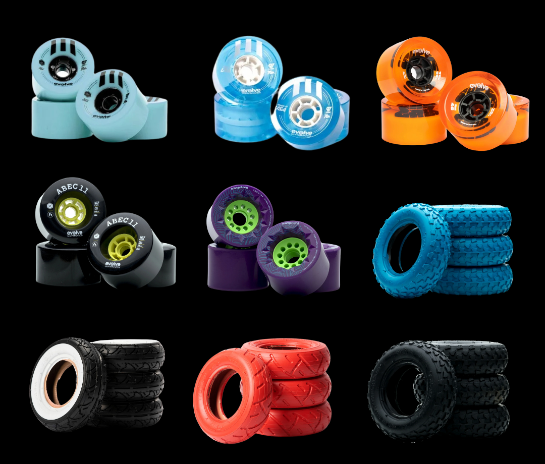 Evolve Diablo Carbon Electric Skateboard Wheel Customization
