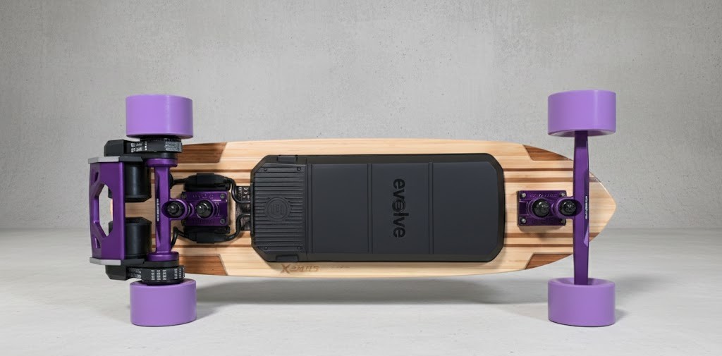 Stoke X Purple Edition, Skateboard électrique édition limitée Evolve Labs