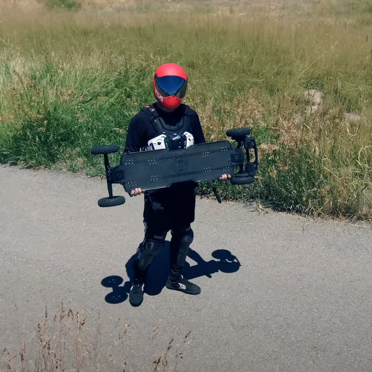 EV TECH STEVEN test evolve diablo mountainboard électrique